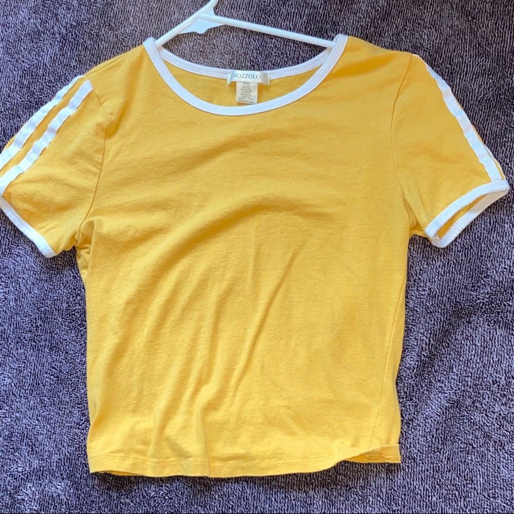 yellow top fits a bit cropped